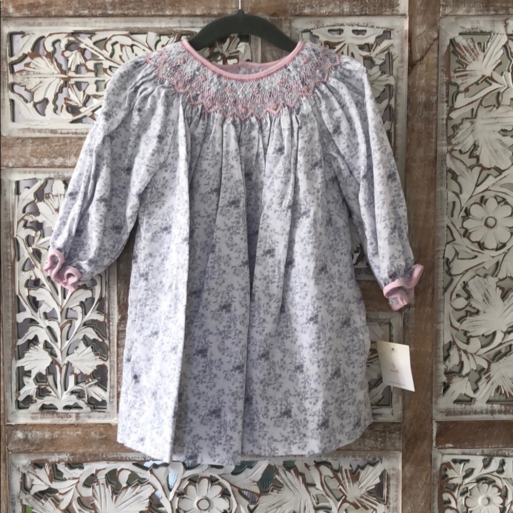 NWT Smocked Long Sleeve Petit Ami Dress